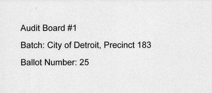 Example audit board placeholder sheet